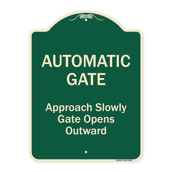 Designer Series-Automatic Gate Approach Slowly Gate Opens, 24" x 18", G-1824-9862
